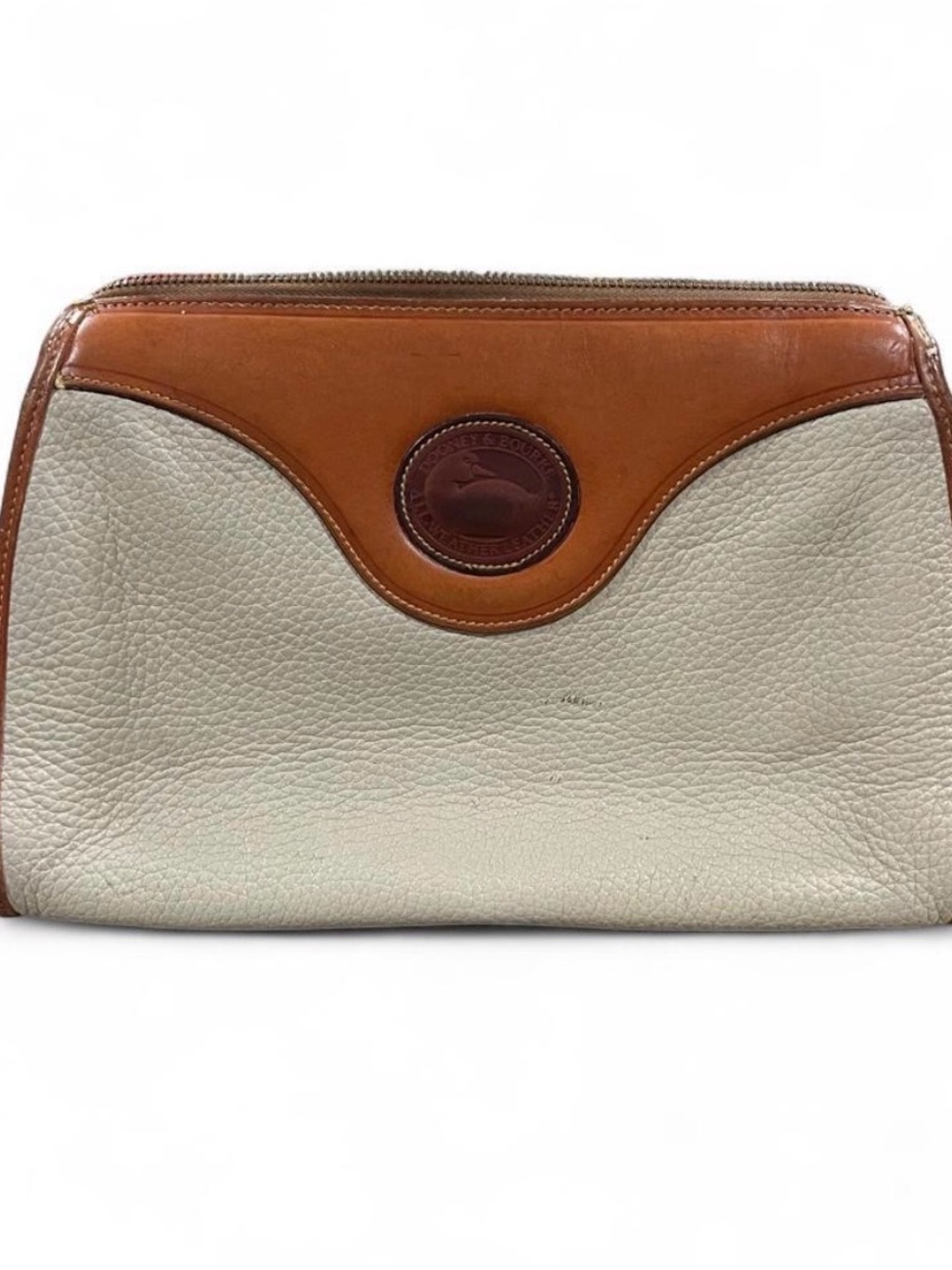 Vintage 90’s Dooney & Bourke Two-Tone Leather Purse - Cream & Tan
